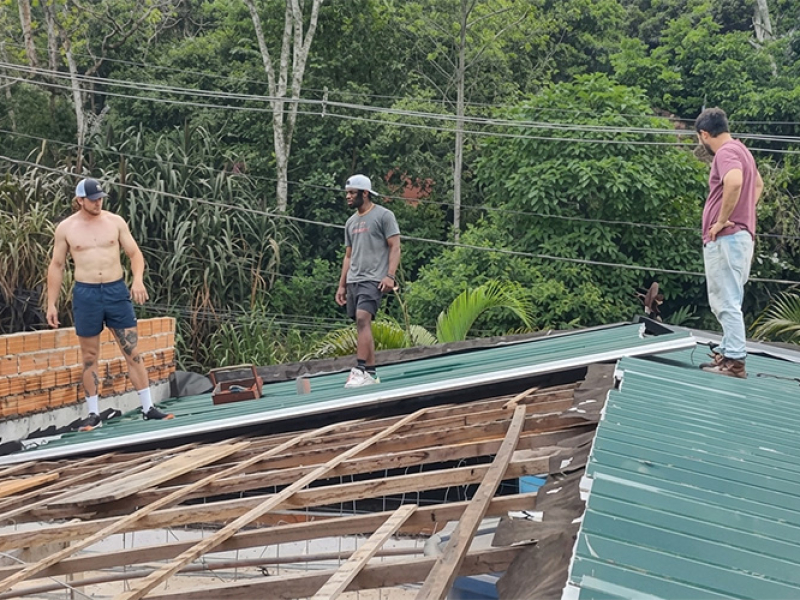 From Canada to Brazil: Wonderful connections made while putting on a roof